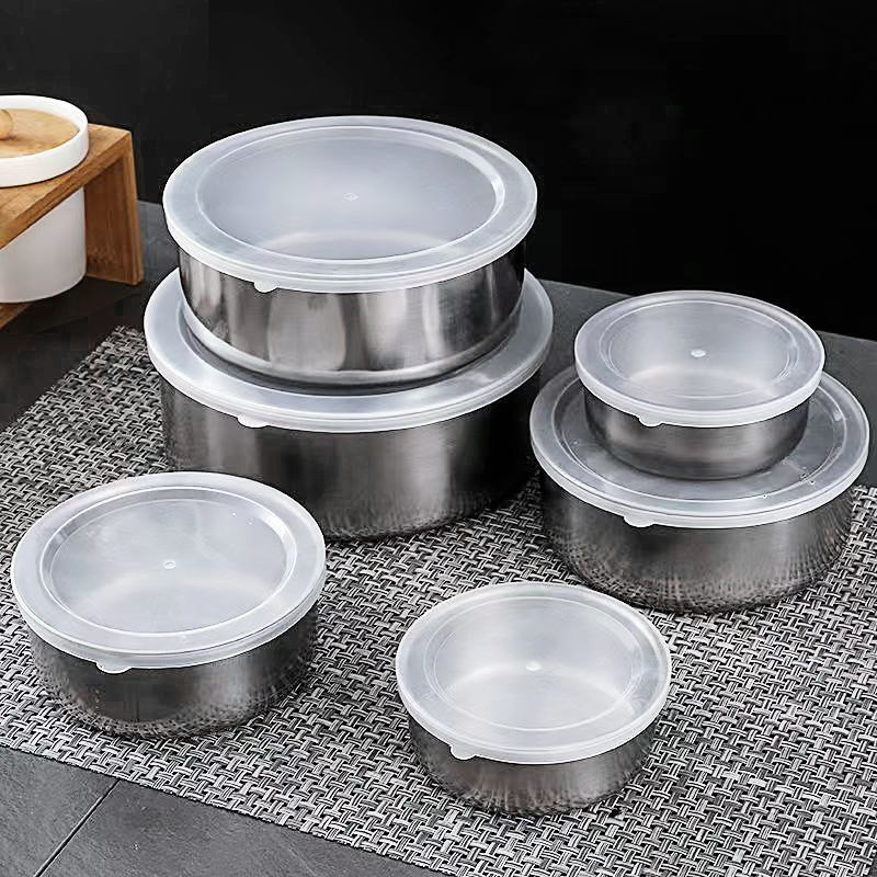 Set 5 Caserole Metalice cu Capac Plastic — Mai Mult Confort în Bucătărie