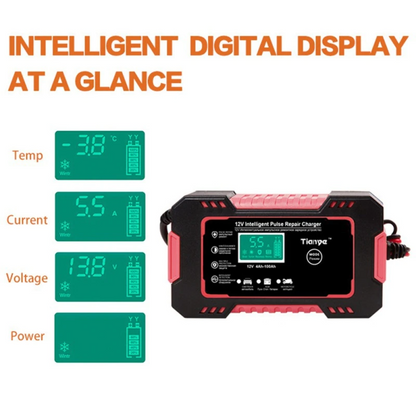 Redresor digital pentru baterie auto/moto 12V — Confort și Siguranță la Drum