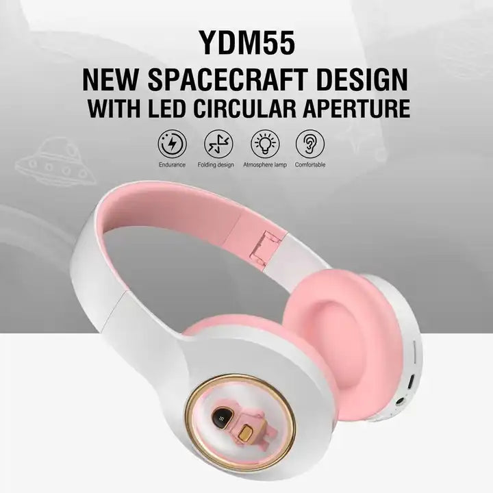 Casti wireless YDM55 iluminate LED — Utilitate Smart Zi de Zi
