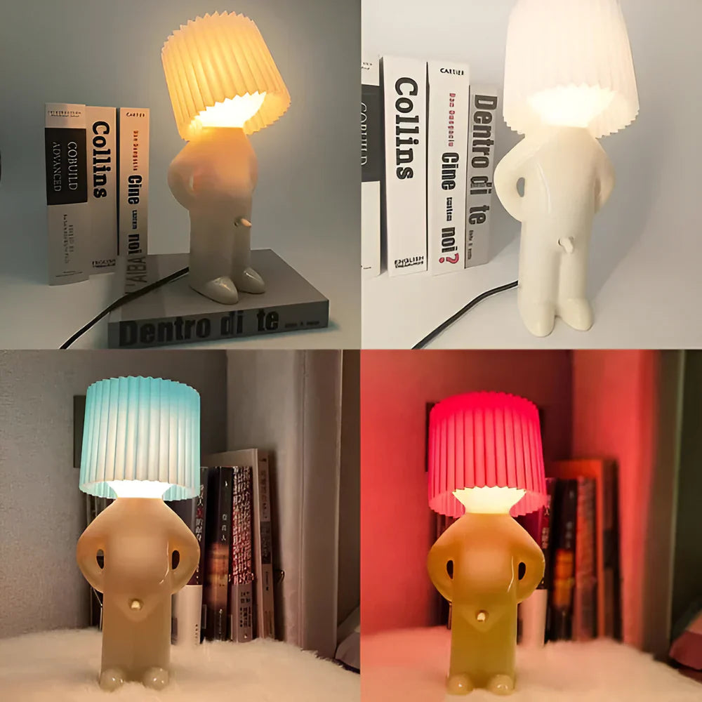 Lampa de birou „Little Shy Man” – Design creativ cu — Ambient Modern Pentru Acasă