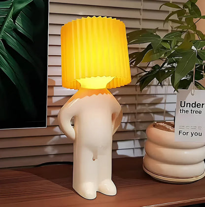 Lampa de birou „Little Shy Man” – Design creativ cu — Ambient Modern Pentru Acasă