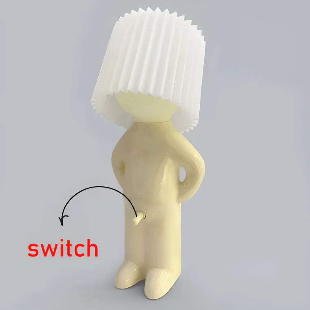 Lampa de birou „Little Shy Man” – Design creativ cu — Ambient Modern Pentru Acasă