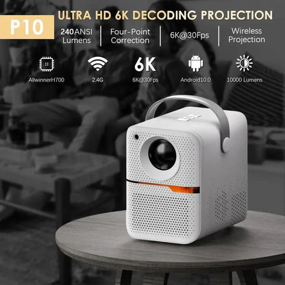 Proiector Portabil P10 Full HD 1080p WiFi & Bluetooth — Utilitate Smart Zi de Zi