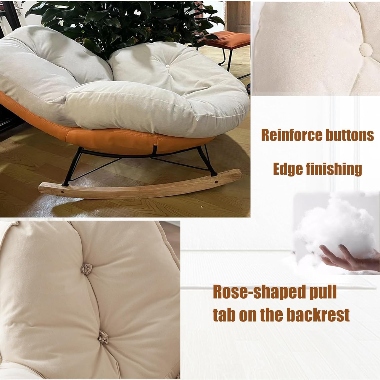 RESIGILAT - Fotoliu balansoar Cloud Rocker — Confort Practic Pentru Casa Ta