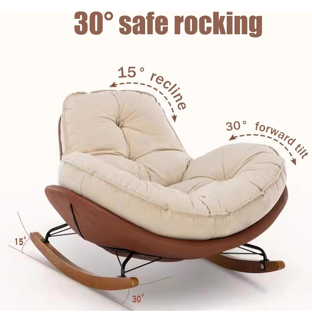 RESIGILAT - Fotoliu balansoar Cloud Rocker — Confort Practic Pentru Casa Ta
