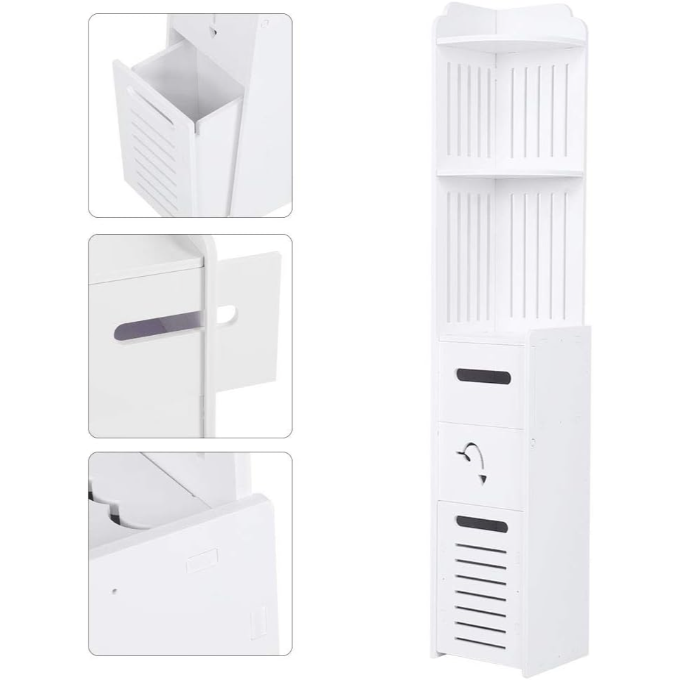 Dulap vertical pentru baie 2 sertare 120 x 20 x — Confort Practic Pentru Casa Ta