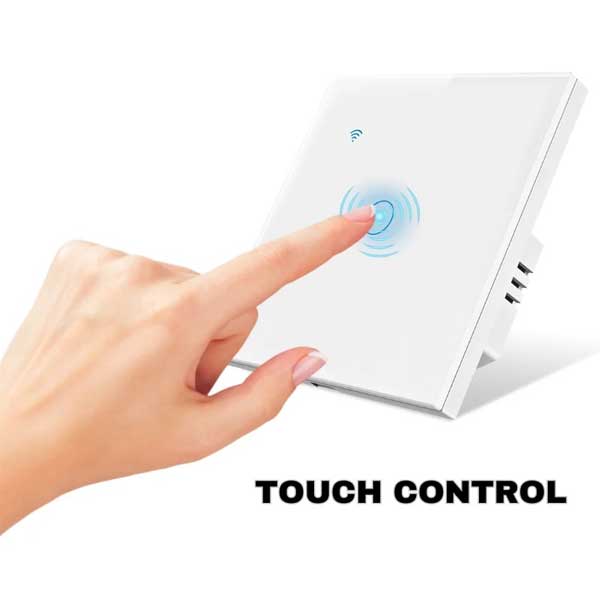 Întrerupător Smart Touch Alb, WiFi, Control Vocal, Tuya / Smart Life, CLS-SM017