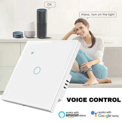 Întrerupător Smart Touch Alb, WiFi, Control Vocal, Tuya / Smart Life, CLS-SM017