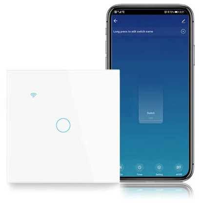 Întrerupător Smart Touch Alb, WiFi, Control Vocal, Tuya / Smart Life, CLS-SM017
