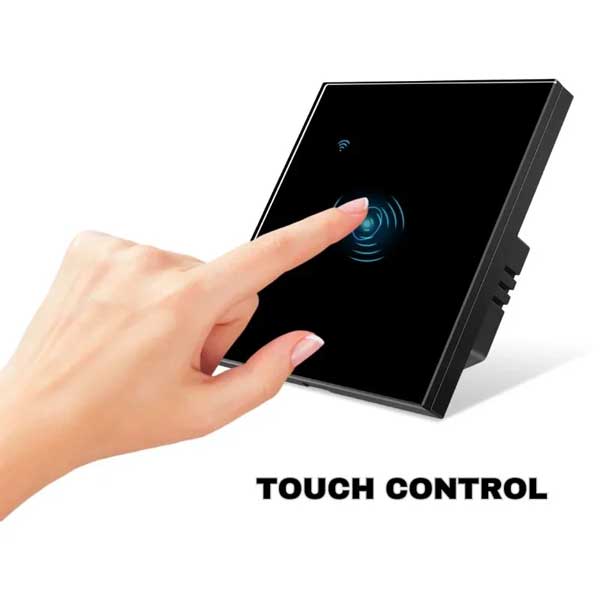 Întrerupător Smart Touch Negru, WiFi, Control Vocal, Tuya / Smart Life, CLS-SM018