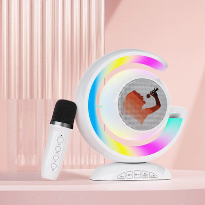 Boxă Portabilă cu Microfon Wireless Lumină LED și Sunet Dinamic — Utilitate Smart Zi de Zi