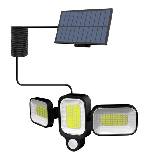 Lampă Solară LED 45W cu 225 LED-uri, Senzor Mișcare și 3 Brațe Rotative IP65, CLS-IL008