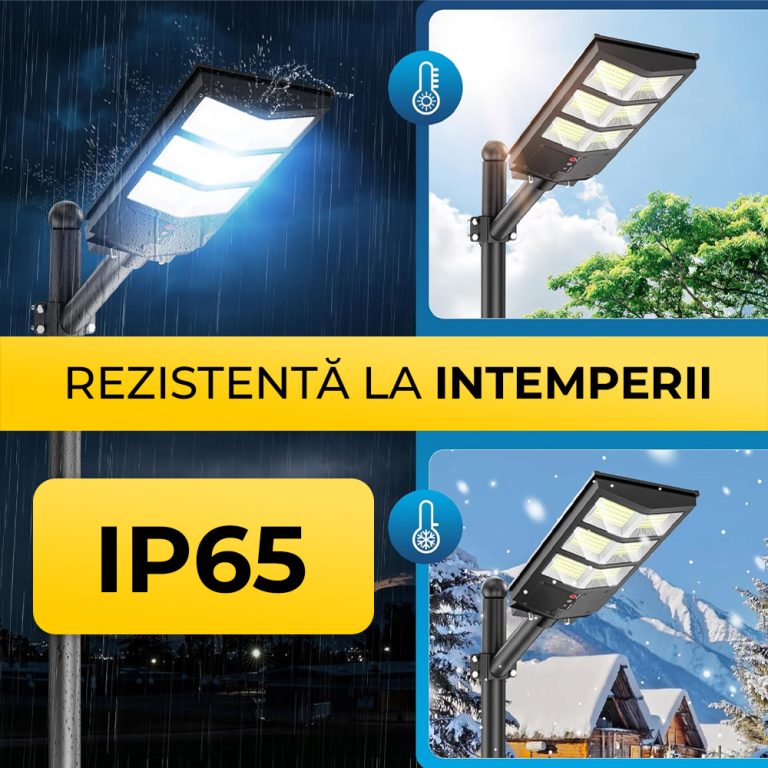 Lampă Solară 1000W cu Panou Monocristalin, 800 LED-uri, Telecomandă IP65, CLS-IL018