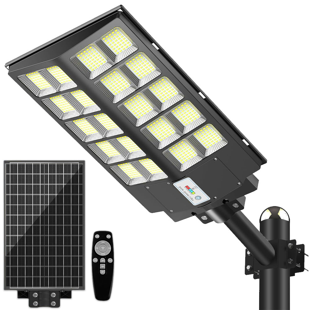 Lampă Solară 1000W cu Panou Monocristalin, 800 LED-uri, Telecomandă IP65, CLS-IL018