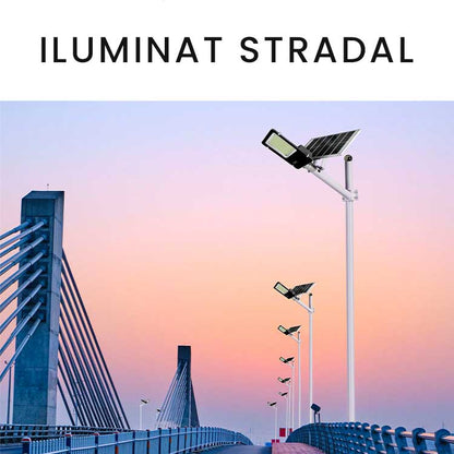 Lampă Solară LED 500W cu Telecomandă, Panou Solar și Acumulator LiFePO4, IP65, EAZ-IL017