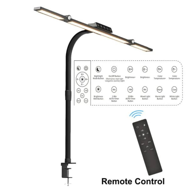 Lampă LED Premium pentru Birou, 24W, Lumină Reglabilă, Touch + Telecomandă, CLS-IL055