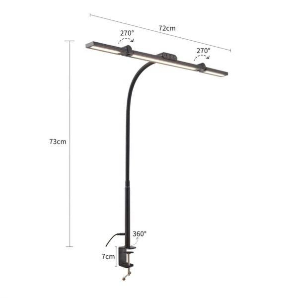 Lampă LED Premium pentru Birou, 24W, Lumină Reglabilă, Touch + Telecomandă, CLS-IL055
