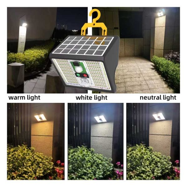 Lampă Solară LED Premium cu Senzor, Telecomandă, Magnet și Cârlig, CLS-IL056