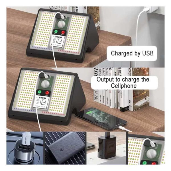 Lampă Solară LED Premium cu Senzor, Telecomandă, Magnet și Cârlig, CLS-IL056