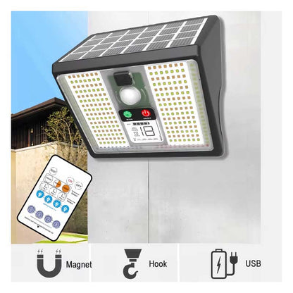 Lampă Solară LED Premium cu Senzor, Telecomandă, Magnet și Cârlig, CLS-IL056