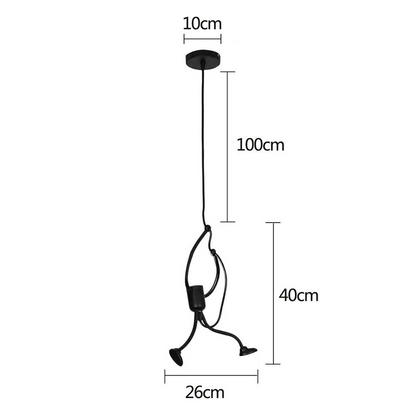 Lampa metalica retro industriala tip humanoid — Ambient Modern Pentru Acasă