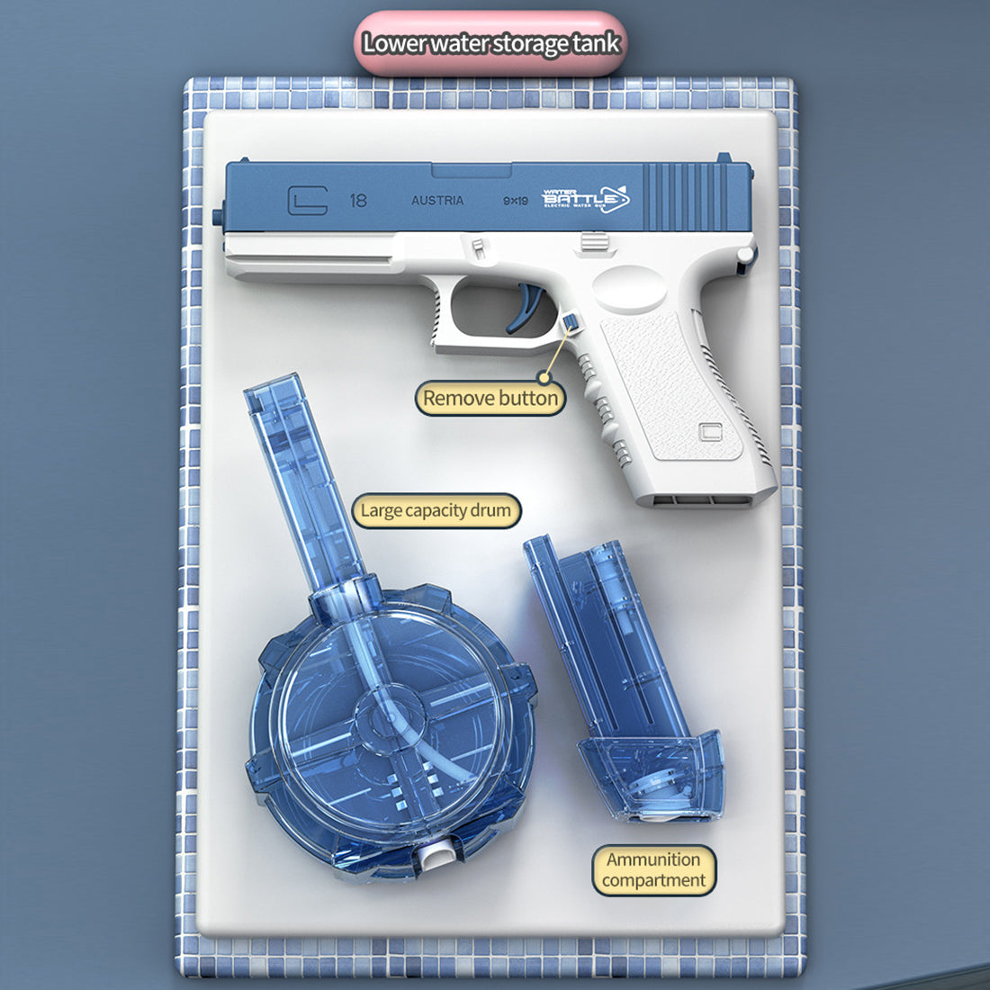 Pistol electric cu jet de apa incarcare USB — Util Pentru Familie și Copii