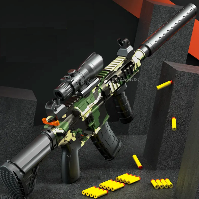 Mitraliera de jucarie M416 72cm — Util Pentru Familie și Copii