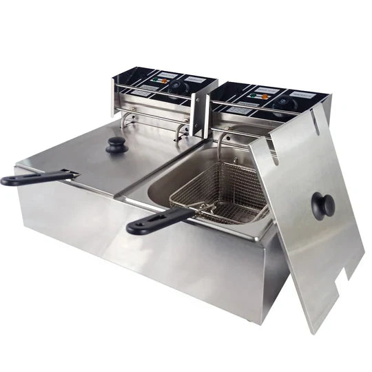 Friteuza electrica Hoffmans de 6 litri sau 12 litri 2500W/5000W — Mai Mult Confort în Bucătărie