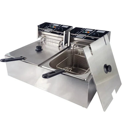 Friteuza electrica Hoffmans de 6 litri sau 12 litri 2500W/5000W — Mai Mult Confort în Bucătărie