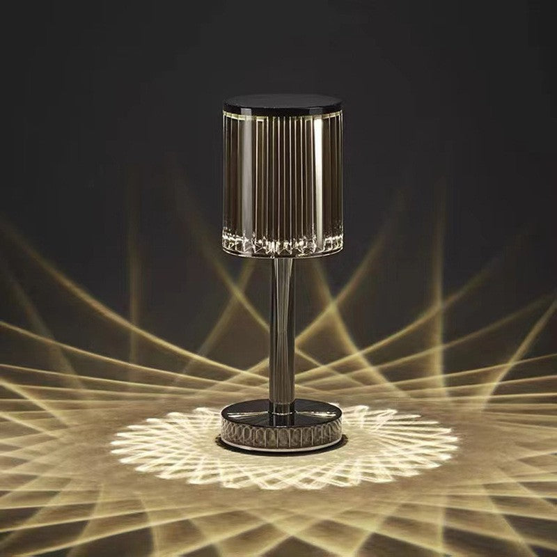 Lampa de masa wireless din cristal acrilic cu touch si — Ambient Modern Pentru Acasă