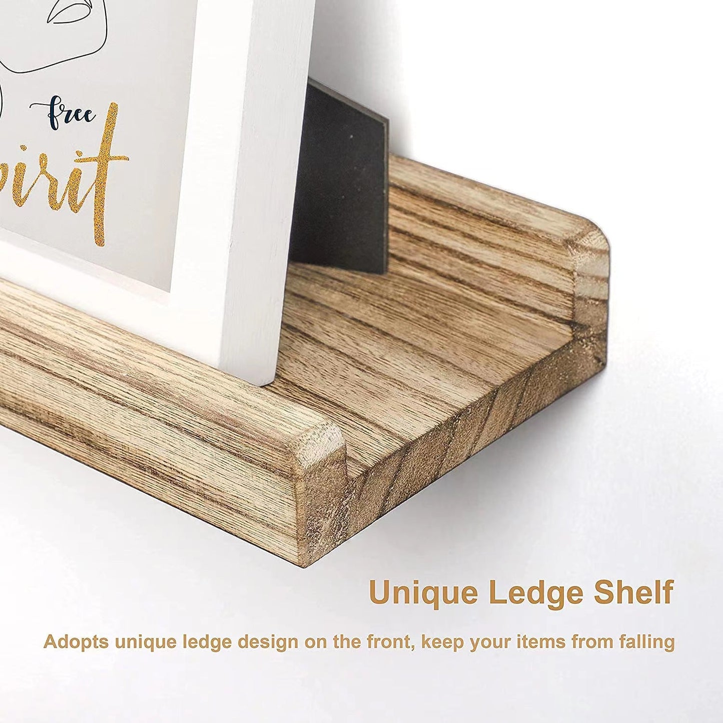 Set 3 polite decorative din lemn — Confort Practic Pentru Casa Ta