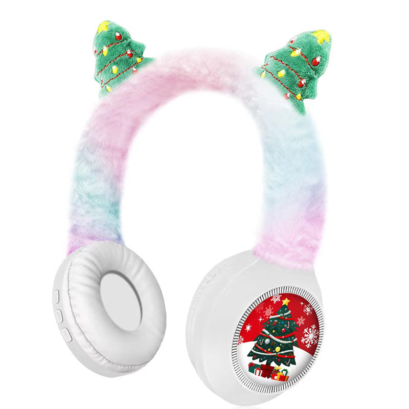 Casti pufoase din plus Wireless Bluetooth cu urechi de Craciun — Utilitate Smart Zi de Zi