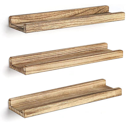 Set 3 polite decorative din lemn — Confort Practic Pentru Casa Ta