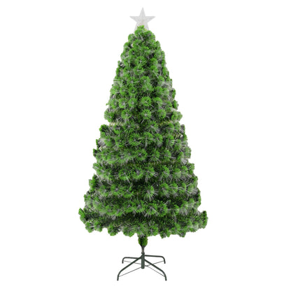 Brad artificial cu fibra optica multicolora si LED-uri 120cm pana — Ambient Modern Pentru Acasă