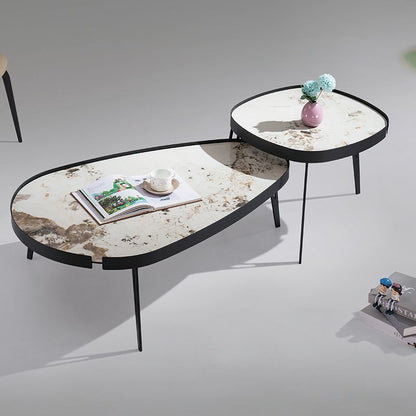 Set 2 Masute de Cafea Moderne din Piatra Sinterizata — Confort Practic Pentru Casa Ta