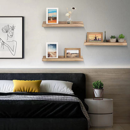 Set 3 polite decorative din lemn — Confort Practic Pentru Casa Ta