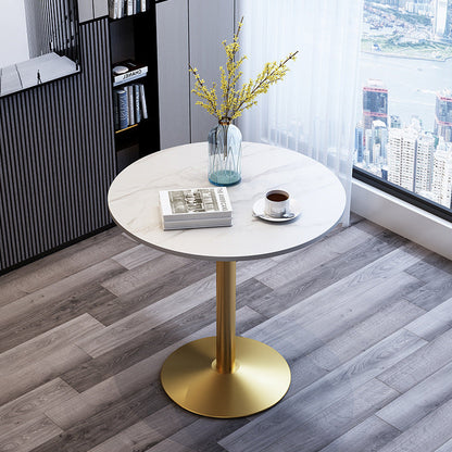 Masă rotunda din piatră sinterizată diametru 60cm inaltime 75cm — Confort Practic Pentru Casa Ta