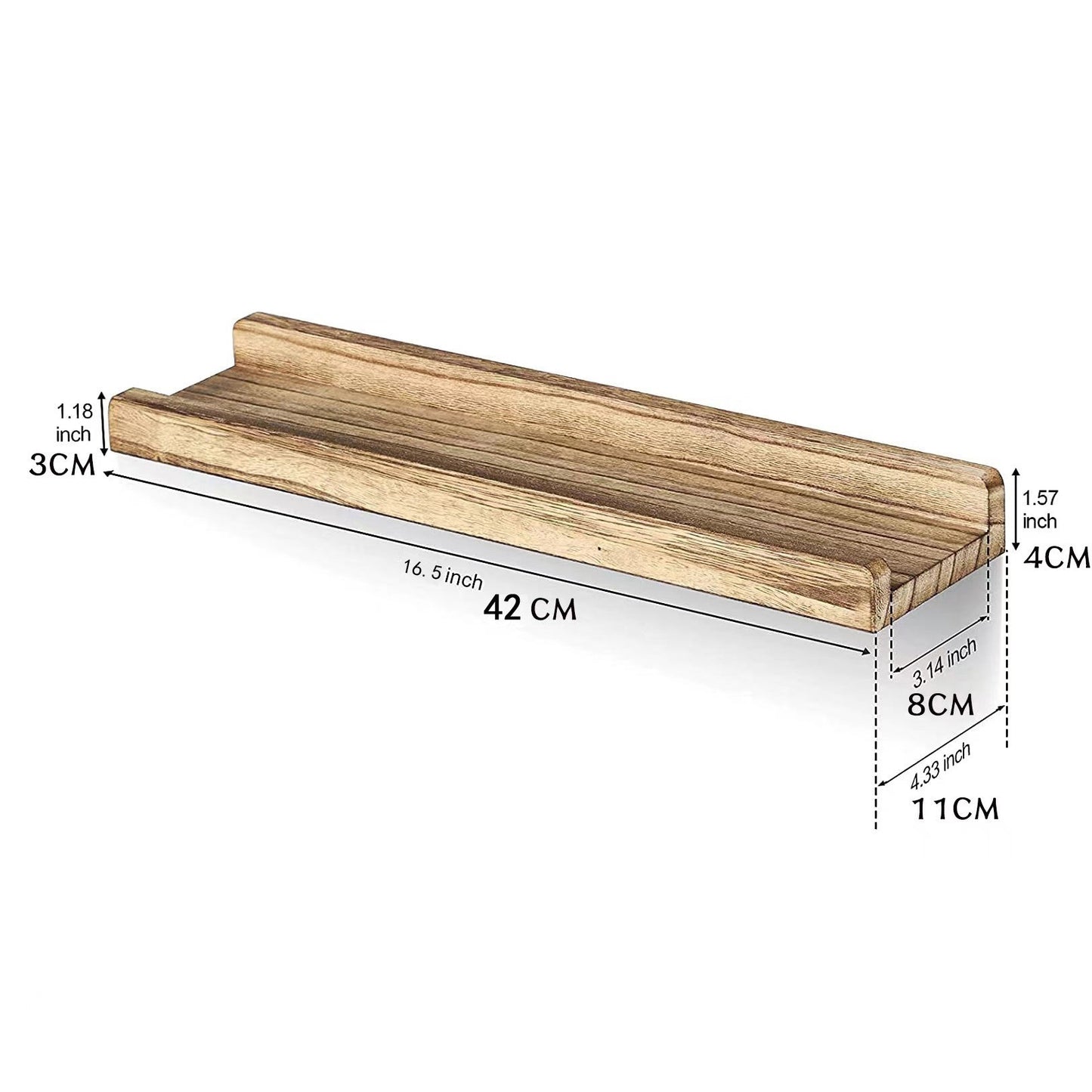 Set 3 polite decorative din lemn — Confort Practic Pentru Casa Ta