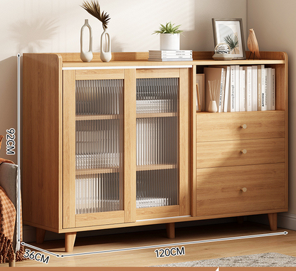 Bufet modern dulap de depozitare cu usi glisante pentru bucătărie — Confort Practic Pentru Casa Ta