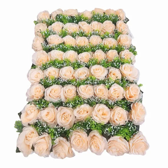 Panou Floral Artificial cu 56 de Trandafiri – 60 x