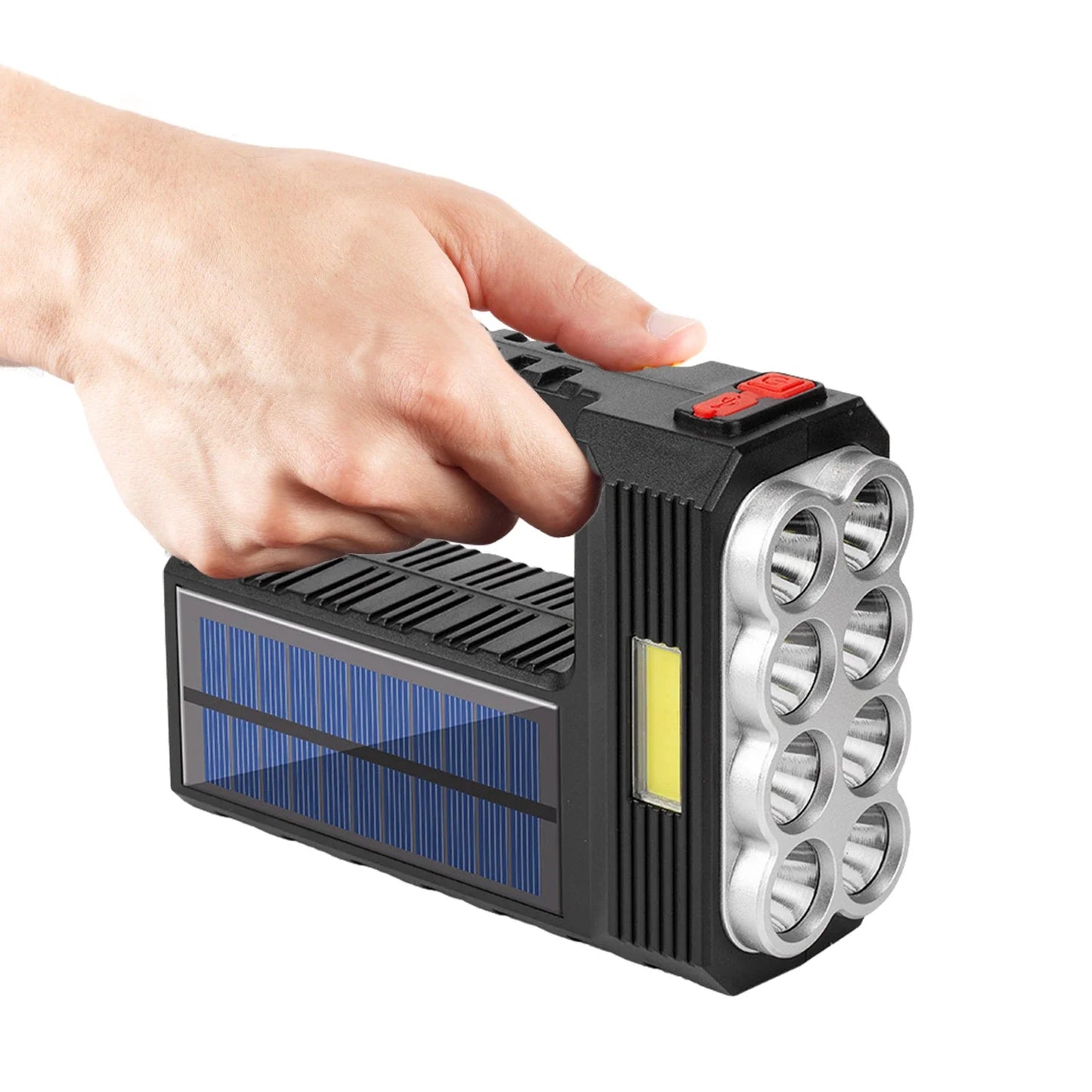 Lanterna cu 8 LED-uri si LED COB incarcare solara si — Ambient Modern Pentru Acasă