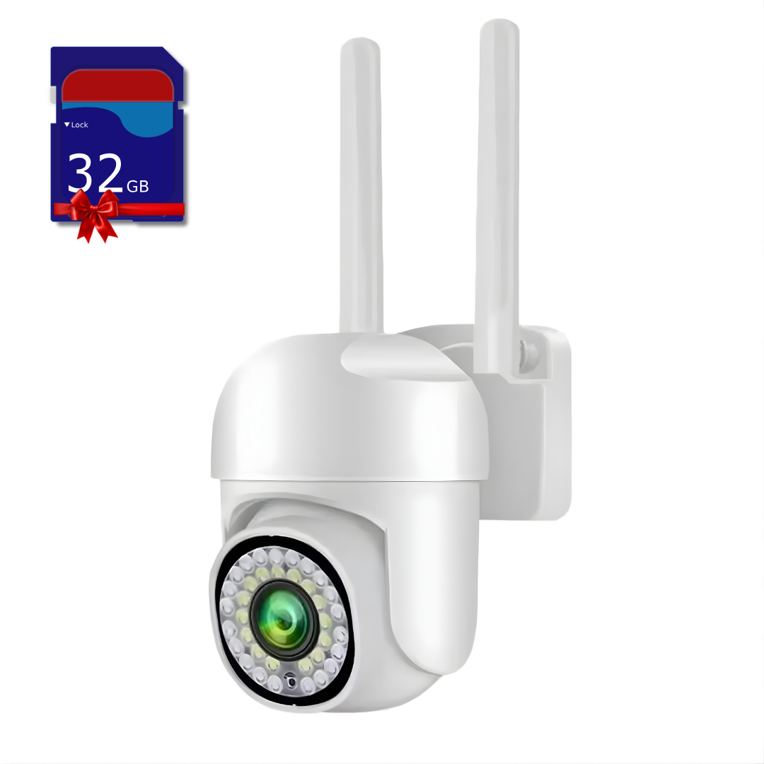 Camera de supraveghere WiFi pentru exterior cu Card 32GB Inclus — Control și Siguranță Zi de Zi