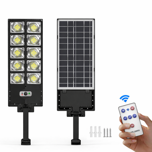 Lampă Solară Stradală 150W cu 300 LED-uri, Senzor Mișcare și Telecomandă, CLS-IL068