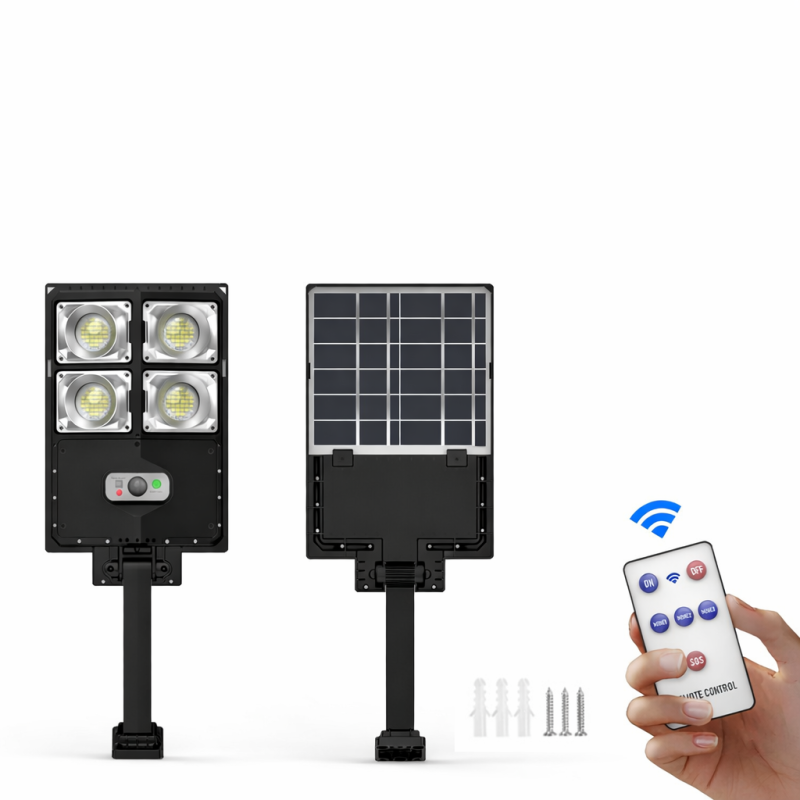Lampă Solară Stradală 60W cu 120 LED-uri, Senzor Mișcare și Telecomandă, CLS-IL065