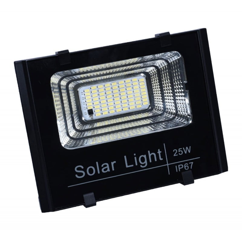 Proiector Solar LED 25W cu Panou Separat, Telecomandă, Temporizator și IP67, Q-18D034