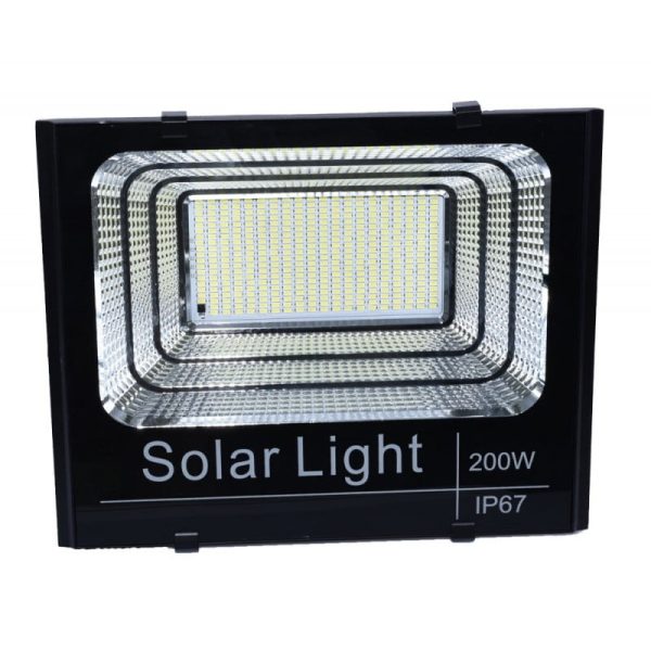 Proiector Solar LED 200W cu Panou Separat, Telecomandă și Protecție IP67, Q-18D038