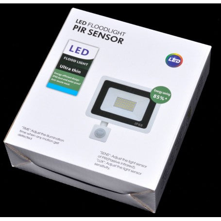 Proiector LED Slim 50W, 12V, 4500 lm, Lumină Rece, IP66, cu Clești Auto, Q-20B004