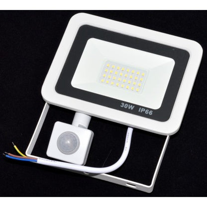Proiector LED Slim 30W cu Senzor de Mișcare, 2700 lm, Lumină Rece, IP66, Q-20A006