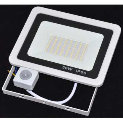 Proiector LED Slim 50W cu Senzor de Mișcare, Lumină Rece și Protecție IP66, Q-20A005