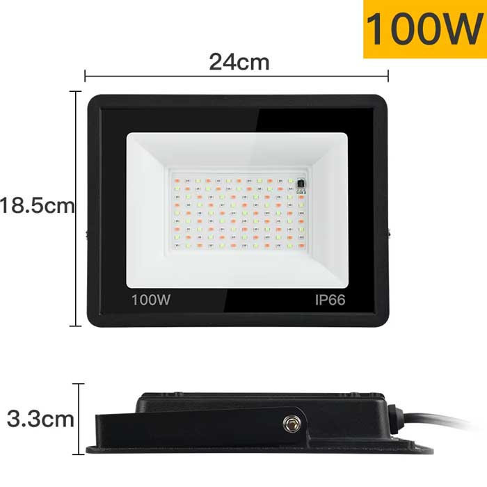Proiector LED RGB 100W, 220V, IP66, cu Telecomandă pentru Exterior, EAZ-IL0119